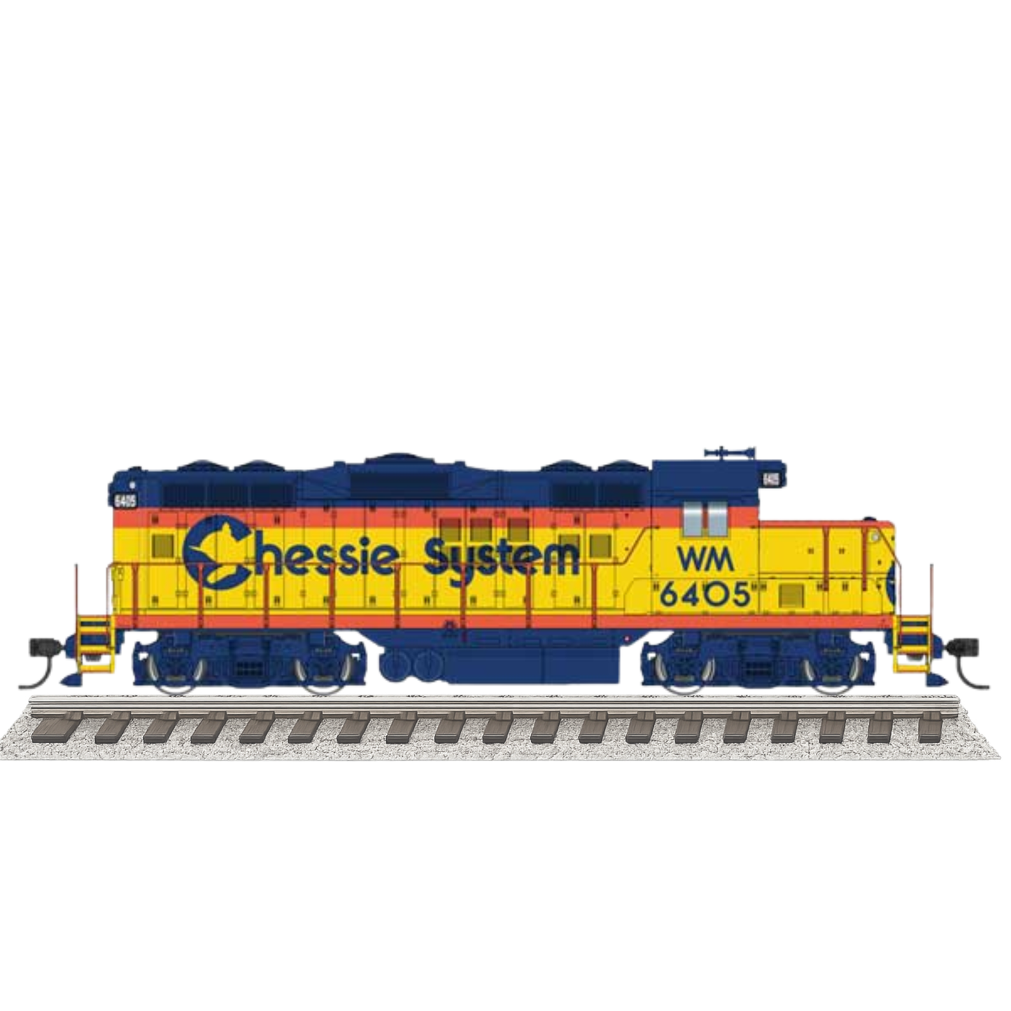 WalthersMainline (910-20509) | EMD GP9 Phase II w/ Chopped Nose | Western Maryland #6417 | Chessie System | DCC & Sound | HO Scale [PRE-ORDER]