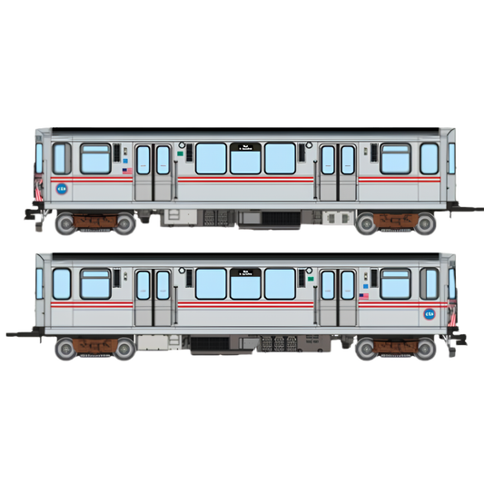 Rapido (208514) | CTA 2600 Budd Series 'L' Cars | 2-Car Pair | Chicago Transit Authority CTA #3179 & 3180 | Work Motor Scheme | DCC/Sound | HO Scale [PRE-ORDER]