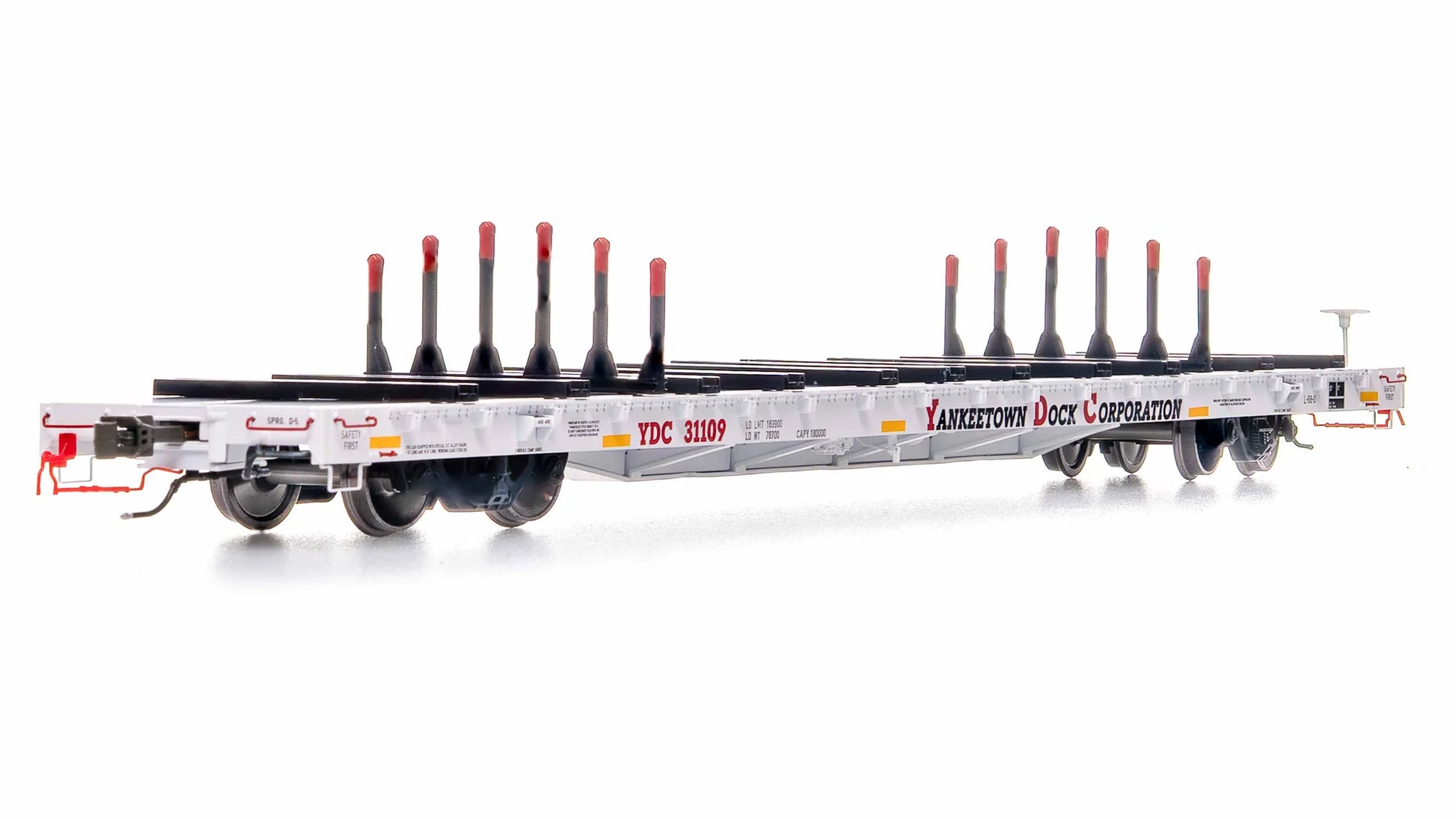 Bay Finger Racks Home Shops ScaleTrains BSC Finger Rack Flatcar (YDC 31109) | Yankeetow ...