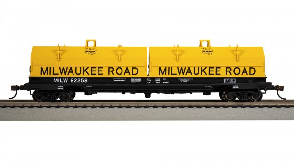 Bachmann Silver Series(R) (71426) | 55' Steel Coil Car / Load | Milwaukee Road #92258 | HO Scale