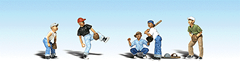 Woodland Scenics, Baseball Players I, Package of 5, HO Scale