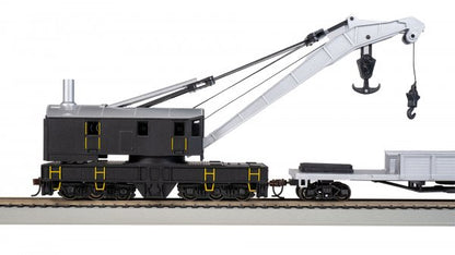 Bachmann Silver Series(R) (16149) | 250-Ton Crane Derrick with Boom Tender | Painted/Unlettered | HO Scale