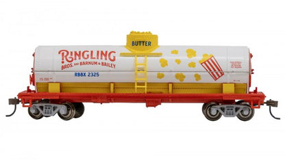 Bachmann 40' Single-Dome Tank Car Ringling Bros. and Barnum & Bailey Popcorn HO Scale