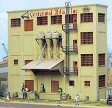 Walthers Cornerstone, Centennial Mills Background Building Kit, HO Scale