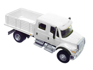 Walthers SceneMaster International(R) 7600 2-Axle Crew Cab Truck with Solid Stake Bed, Assembled (Includes MOW Decals), HO