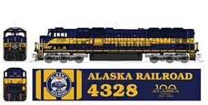 Kato, EMD SD70MAC w/ Nose Headlight, Alaska Railroad #4328, 100 Years Anniversary, DCC and Sound, N Scale