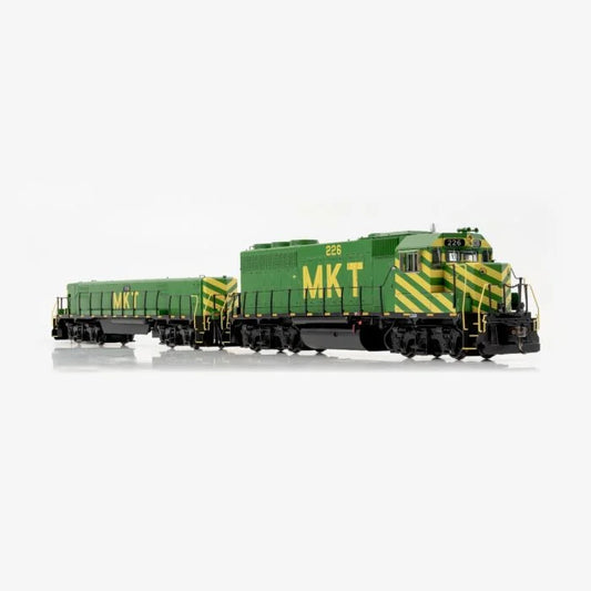 Rapido (40017) | EMD GP40 Mother + Slug Set | Missouri Kansas & Texas MKT #226 + #501 (1982+) | DC/Silent | HO Scale