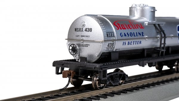 Bachmann Silver Series(R) (17817) | 40' Single-Dome Tank Car | Staroline Gasoline #438  | HO Scale