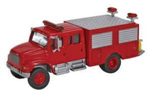 Walthers SceneMaster International(R) 4900 First Responders Fire Truck, Assembled, Red, HO Scale