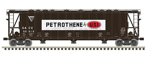 Atlas, Dry-Flo 3-Bay Covered Hopper, USI Petrothene GACX #50515, Ready to Run, N Scale