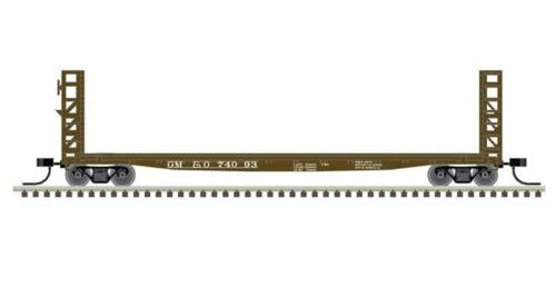 Atlas, GSI-GSC 48′ Bulkhead Flatcar, Gulf Mobile & Ohio, #74093, Ready to Run, Master, N Scale