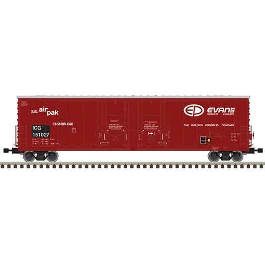 Atlas Master(R) 53' Evans Double Plug Door Boxcar (20008089) | Illinois Central Gulf ICG #151027 (Ex-Evans) | HO Scale
