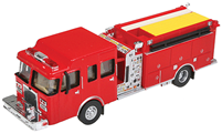 Walthers SceneMaster, Heavy-Duty Fire Engine, Assembled, HO Scale