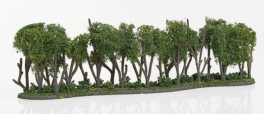 Woodland Scenics, Hedge Row, Woodland Classics(TM) Ready Made Trees(TM), 7 3/4 x 1 to 2" (19.6 x 2.5 to 5 cm), All Scales
