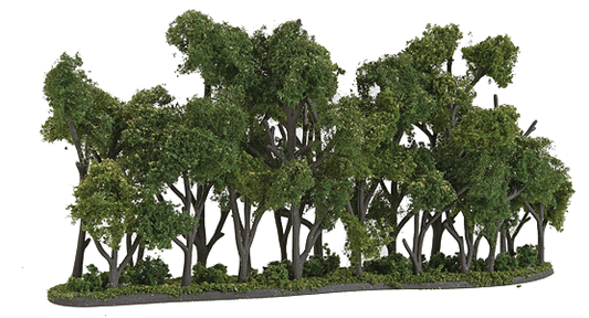 Woodland Scenics, Hedge Row, Woodland Classics(TM) Ready Made Trees(TM), 8 1/4 x 1 to 4" (20.9 x 2.5 to 10.1 cm), All Scales