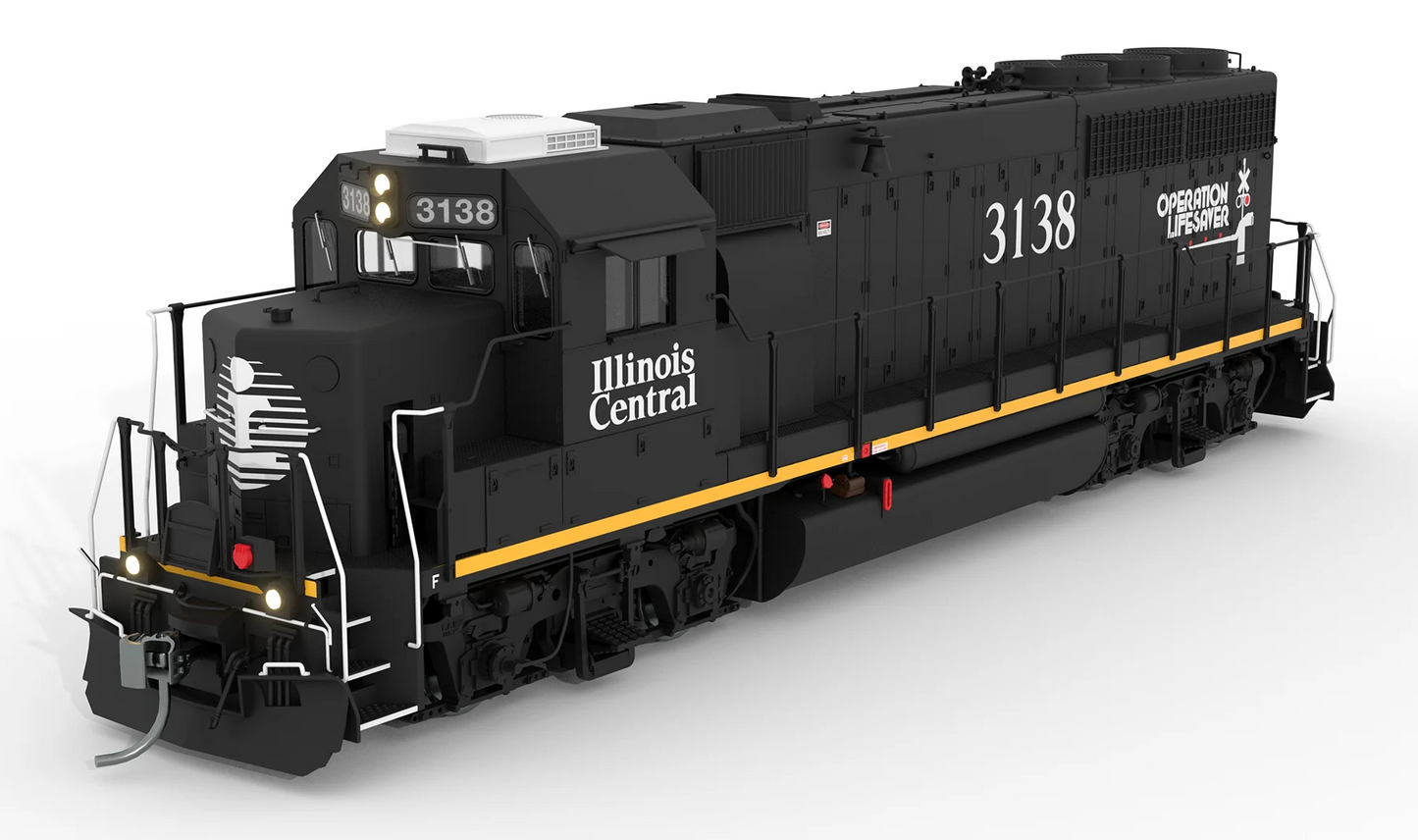 Rapido (40554) | EMD GP40R | Illinois Central #3138 | Late Death Star Scheme | DC/DCC/Sound | HO Scale
