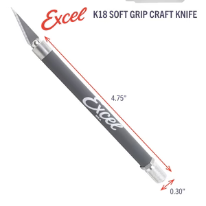 Excel Hobby Blades Corp. (19018) | K18 Grip-On Knife with Blades | Colors Vary | All Scales