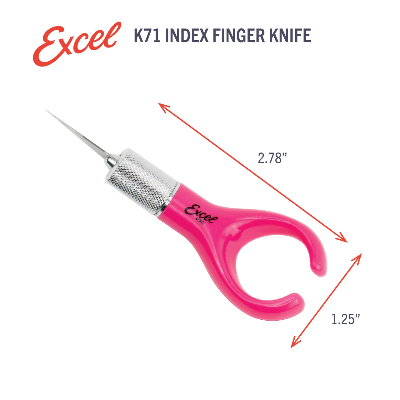 Excel Hobby Blades Corp. (16071) | K71 Index Finger Knife  | Colors Vary | All Scales