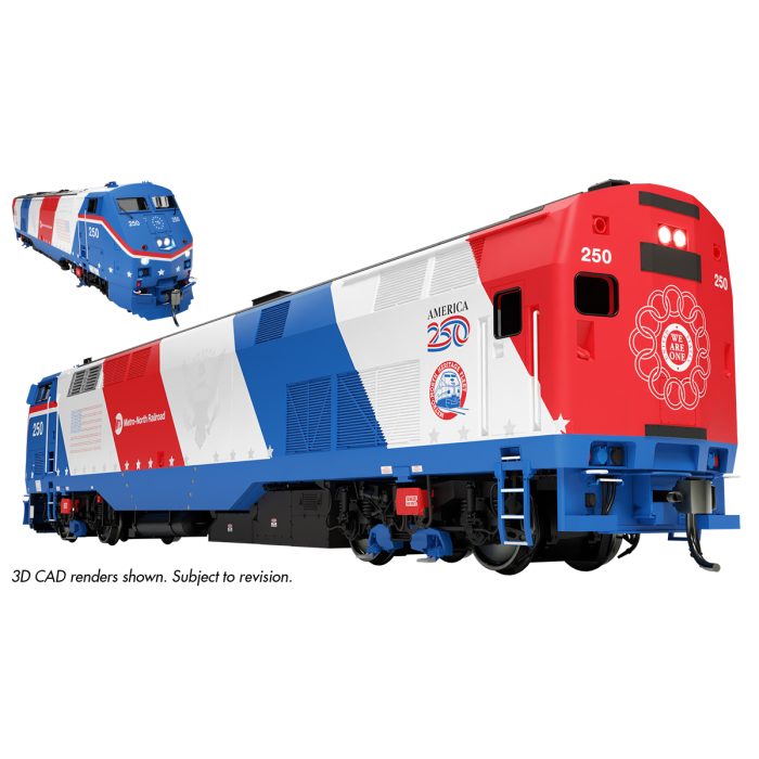Rapido 85520 • GE P32AC-DM • Metro North-America 250: #250 • DC/DCC/Sound • HO Scale (Pre-Order)