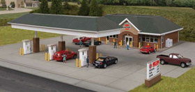 Walthers Cornerstone, Modern Gas Station Kit, HO Scale