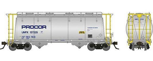 Rapido, Procor 3,000 Cubic Foot Aluminum Covered Hopper w/ Handrail, Procor Ltd. UNPX, #127225, HO Scale