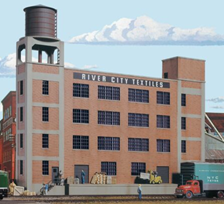 Walthers Cornerstone, River City Textiles Background Building Kit, HO Scale