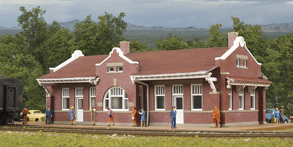 Walthers Cornerstone, Santa Fe-Style Brick Depot Kit, N Scale