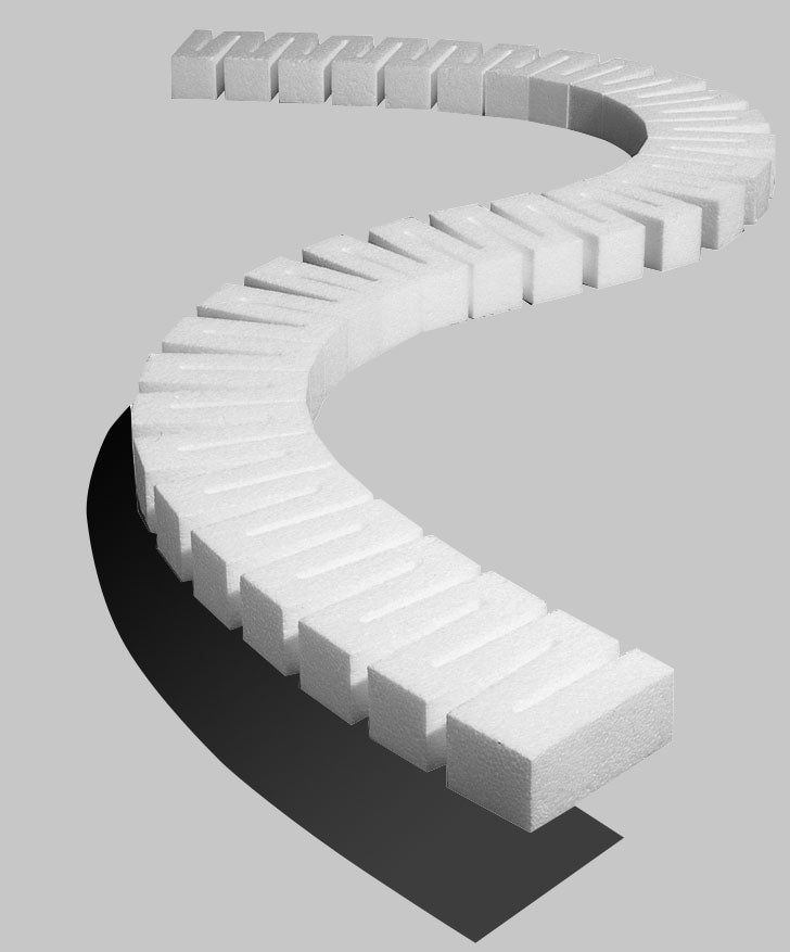 Woodland Scenics (1407) | Risers | SubTerrain System | 1" x 2' | Pkg of 4