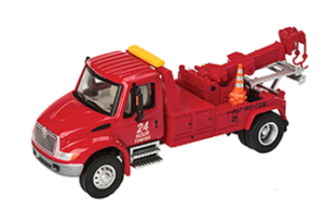 Walthers SceneMaster International(R) 4300 Tow Truck Assembled, Red, HO Scale