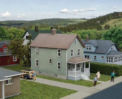 Walthers Cornerstone, Two-Story Frame House Kit, N Scale