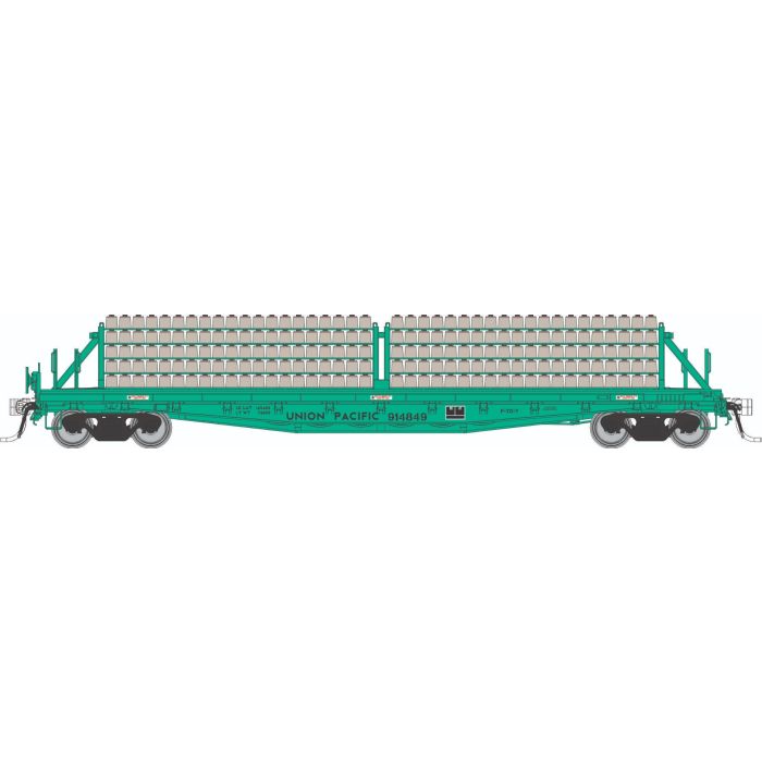 Rapido Class F30D 50' Concrete Tie Car w/ Load (138305A) | Single | Un ...