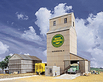Walthers Cornerstone, Valley Growers Association Steel Grain Elevator Kit, HO Scale