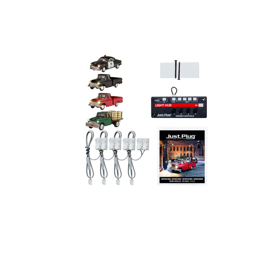 Woodland Scenics (5906) | Work Vehicle Value Pack w/ Light Hub | Just Plug(R) System | HO Scale
