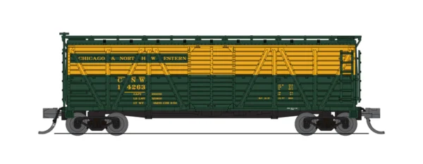 Broadway Limited 40' Wood Stock Car, CNW 14707, Sheep Sounds, N Scale, (New) - Image 3