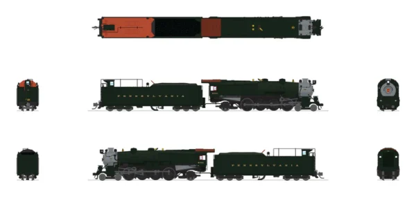 Broadway Limited PRR M1A 4-8-2, #6751, Paragon4 Sounds/DC/DCC, N Scale (New) - Image 2