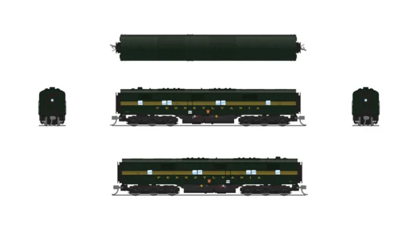 Broadway Limited EMD E7 A/B, PRR #5844A/5844B, DGLE 5-Stripe, A Unit Paragon4 Sound/DC/DCC, Unpowered B Unit, N Scale (New) - Image 5