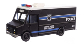 Walthers SceneMaster, Morgan Olson(R) Route Star Van, Police, Crime Scene Investigation, Assembled, HO Scale (New)