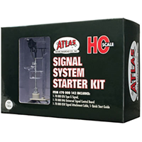 Atlas Signal Starter Set, 1 each Single-Head Type G Signal, Control Board, Signal Attachment Cable, HO Scale, 10% off in cart