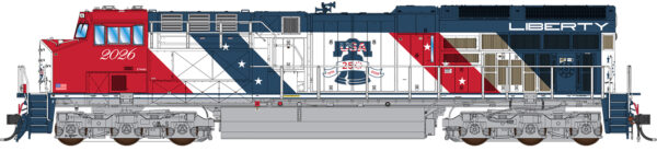 InterMountain GE Tier 4 GEVO ET44 Semiquincentennial Liberty #2026, DCC, LokSound, HO Scale - Image 2