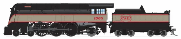 Broadway Limited Imports C&NW 4-6-2 C&EI #1008, "Dixie Flagler" Passenger Scheme, Fantasy Scheme, Paragon4 Sound/DC/DCC, HO - Image 2