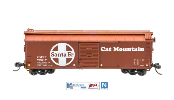 Home Shops Atlas USRA Rebuilt Steel 40' Boxcar, Cat Mountain CMSF #72656, N Scale, New - Image 2