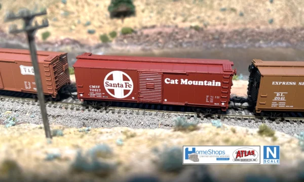 Home Shops Atlas USRA Rebuilt Steel 40' Boxcar, Cat Mountain CMSF #72656, N Scale, New - Image 4