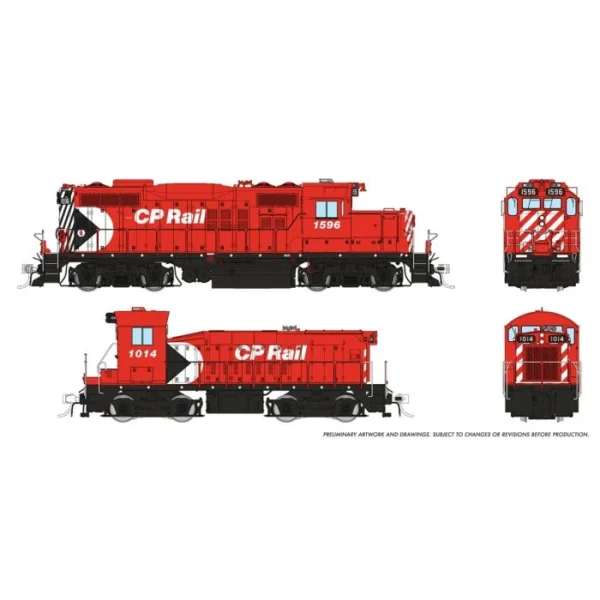 Rapido - GP9u Mother + Slug - CP Multimark #1596 + #1014 - DC/DCC/Sound - HO Scale - Image 2