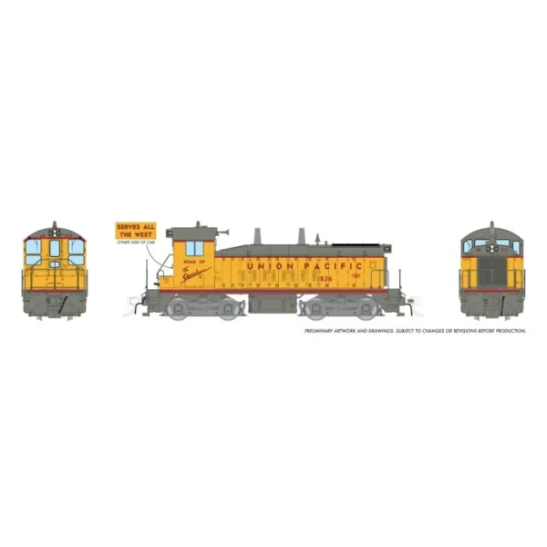 Rapido - EMD SW9 - Union Pacific As Delivered Slogan #1826  - DC/DCC/Sound - HO Scale - Image 2