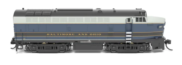 Broadway Limited - B&O Sharknose RF-16 A/B Set #851A/851X - As Delivered - Paragon 4 Sound/DC/DCC, Unpowered B - N Scale - Image 8