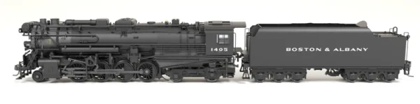 Broadway Limited Boston & Albany A1A #1405 - Post 1946 Appearance - 6 Axle Tender - Paragon4 Sound/DC/DCC with Smoke - HO Scale - Image 9