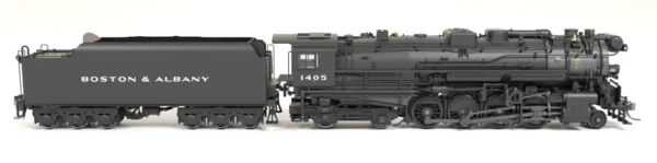 Broadway Limited Boston & Albany A1A #1405 - Post 1946 Appearance - 6 Axle Tender - Paragon4 Sound/DC/DCC with Smoke - HO Scale - Image 5