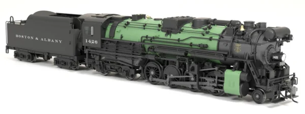 Broadway Limited Boston & Albany A1B #1426, 1930s Appearance w/ Sea Green Boiler - 4-Axle Tender - Paragon4 Sound/DC/DCC with Smoke - HO Scale - Image 4