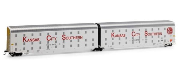 Athearn Articulated Auto-Max Autorack, Kansas City Southern KCS #8102, HO Scale (Pre-Owned) - Image 2