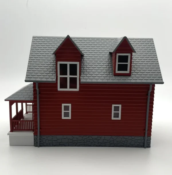 Rock Island Hobby RIH, Red Farmhouse, Assembled, HO Scale - Image 5